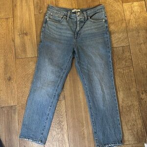 Madewell Straight Leg Jeans in Medium Blue Wash